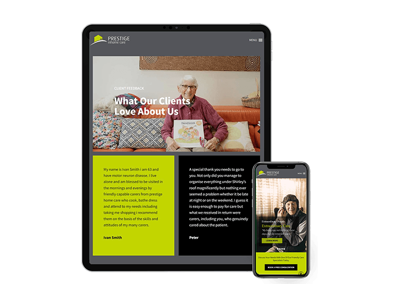 Phone and latop with QVM website