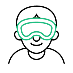 Virtual Reality Headset on Person Icon