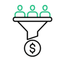Lead Conversion Funnel with Dollar Symbol Icon