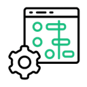 Workflow Configuration Interface with Gear Icon