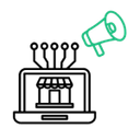 Digital Marketing for E-Commerce Platform Icon