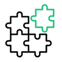 Puzzle Pieces with Missing Element Icon