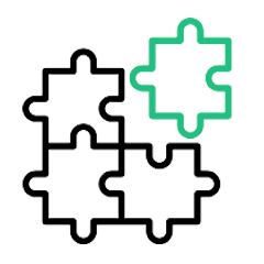 Puzzle Pieces with Missing Element Icon