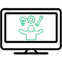 Online User Design Development Icon on Monitor