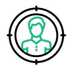 Customer targeting user icon