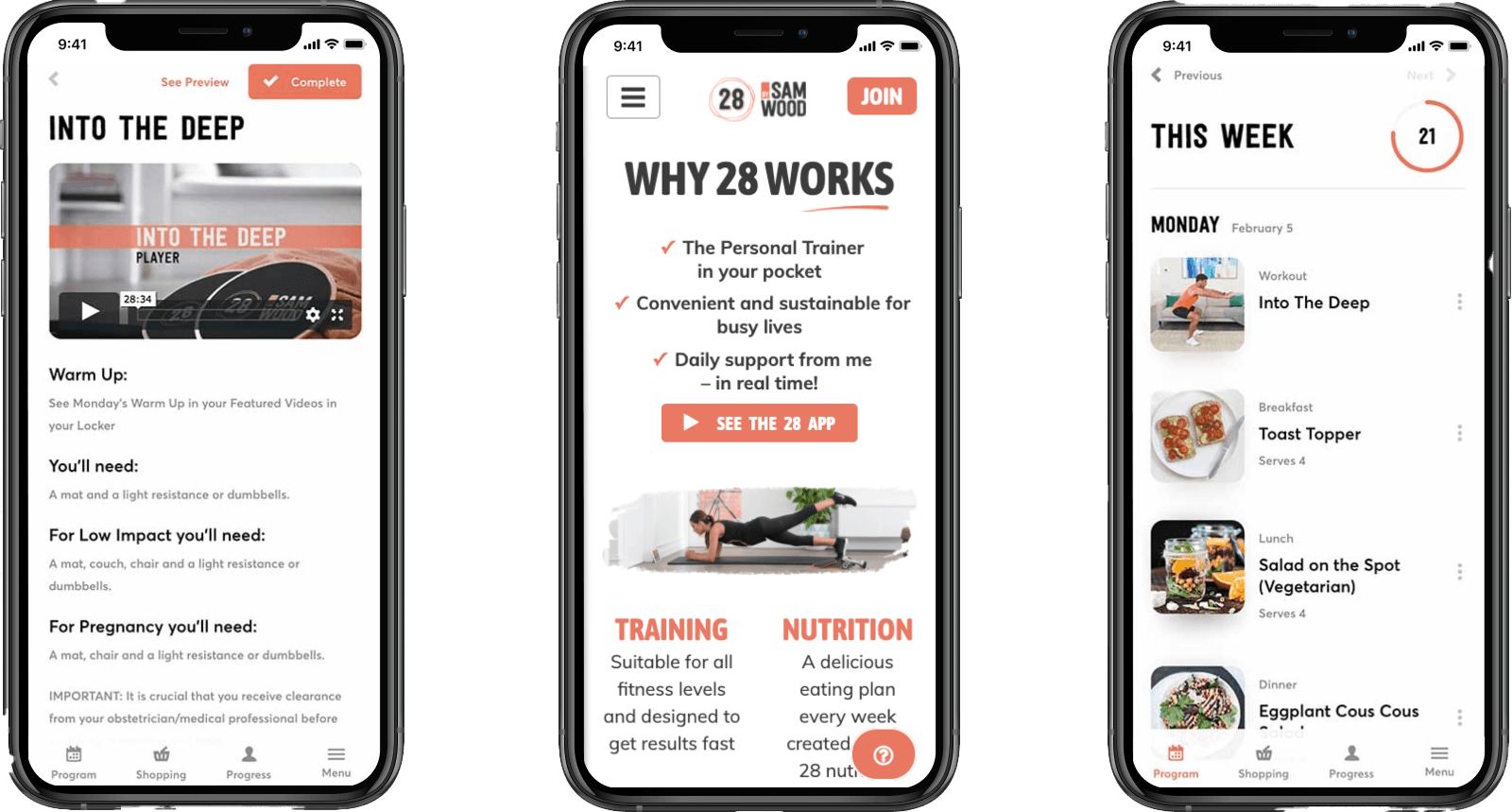 Three phones with 28 Sam Wood website