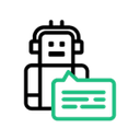 AI Chatbot Icon with Speech Bubble