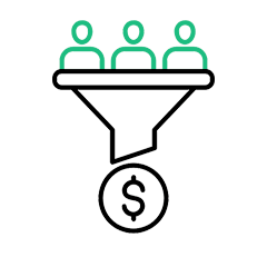 Lead Conversion Funnel with Dollar Symbol Icon