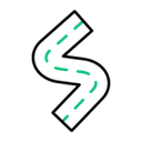 Curved Pathway or Journey Route Icon
